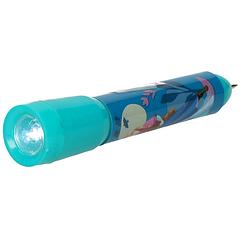 Foto van Disney frozen kinder zaklamp/leeslamp met pen - blauw - kunststof - 12 x 2 cm - kinder zaklampen