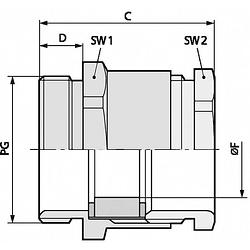 Foto van Lapp 52000251 wartel pg16 messing messing 50 stuk(s)