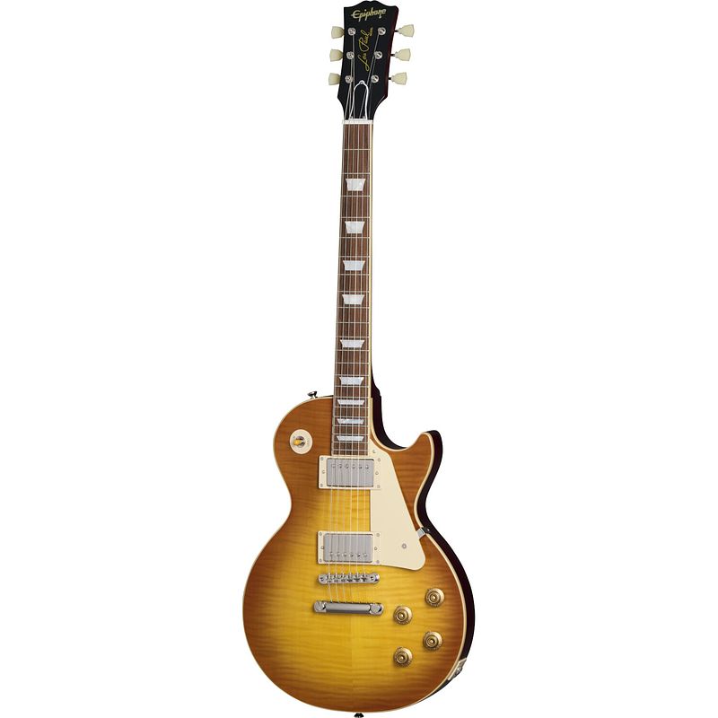 Foto van Epiphone 1959 les paul standard iced tea burst elektrische gitaar met hard case