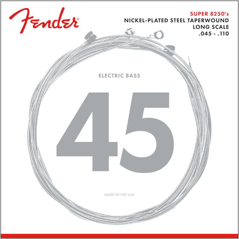 Foto van Fender 8250m super 8250's nickel plated steel taperwound snaren voor elektrische bas