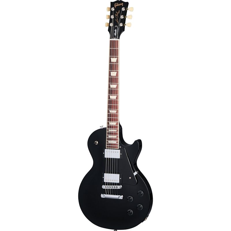 Foto van Gibson les paul studio ebony elektrische gitaar met softcase