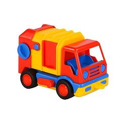 Foto van Polesie toys vuilniswagen 19 cm rood/geel