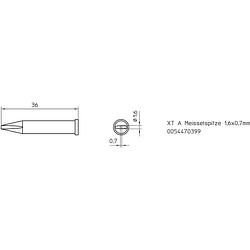 Foto van Weller xt-a soldeerpunt beitelvorm grootte soldeerpunt 1.6 mm inhoud: 1 stuk(s)