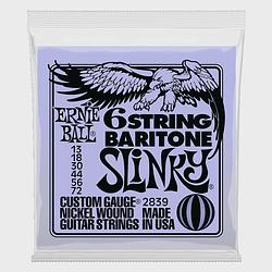 Foto van Ernie ball 2839 nickel wound slinky baritone snarenset voor baritongitaar