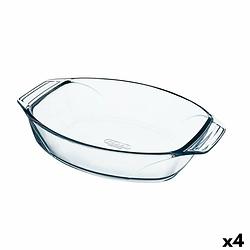 Foto van Serveerschaal pyrex irresistible ovalen 30,3 x 20,8 x 6,8 cm transparant glas (4 stuks)