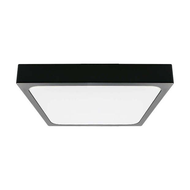 Foto van V-tac vt-8624 led plafondlamp - 24w - zwart - 6500k - vierkant -