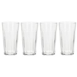 Foto van Set van 4x stuks drinkglazen/waterglazen van 470 ml transparant - drinkglazen