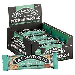 Foto van Eat natural fruit & nut bars protein packed with salted caramel and peanuts 12 x 45g bij jumbo