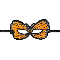 Foto van Vlinder oogmasker oranje - verkleedmaskers