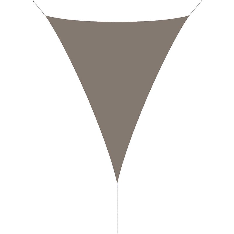 Foto van Hanse® schaduwdoek driehoek gelijkbenig waterafstotend 4x4x5,8 m taupe