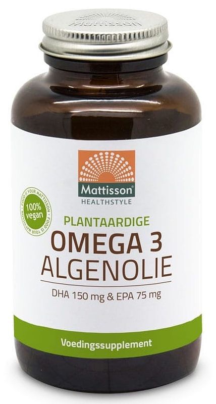 Foto van Mattisson healthstyle omega 3 algenolie capsules