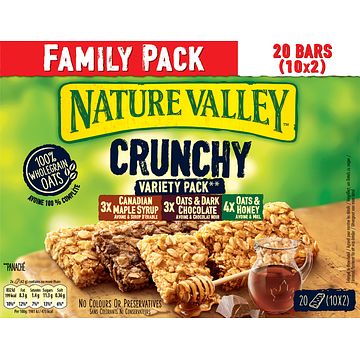 Foto van Nature valley crunchy variety pack family pack 10 x 42g bij jumbo