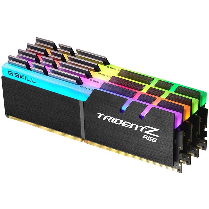 Foto van G.skill tridentz rgb werkgeheugenset voor pc ddr4 32 gb 4 x 8 gb non-ecc 3200 mhz 288-pins dimm cl16-18-18-38 f4-3200c16q-32gtzr