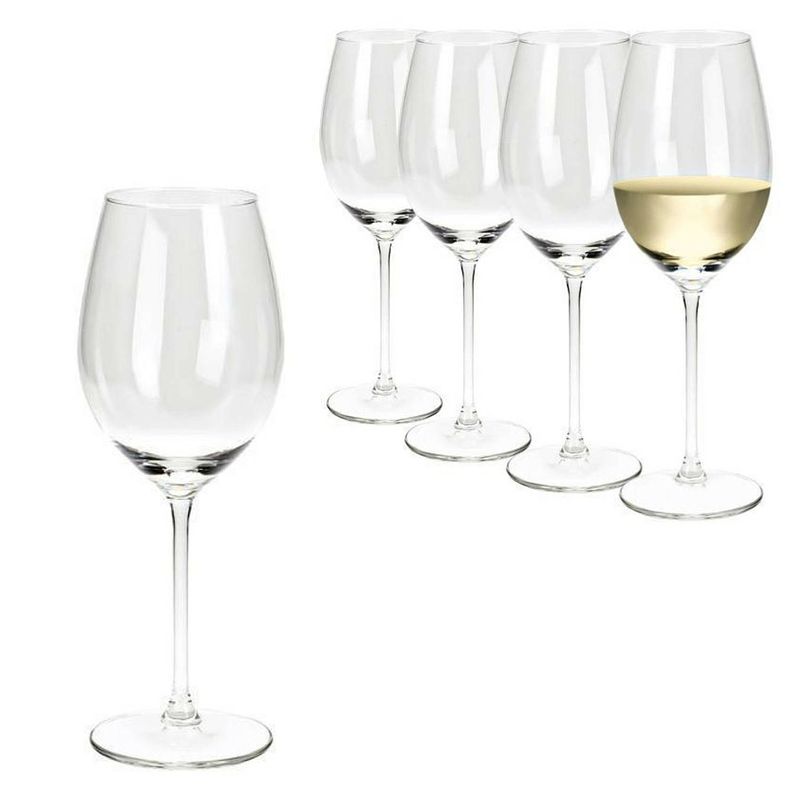 Foto van Set van 8x stuks wijnglazen - glas - 410 ml - wijnglazen