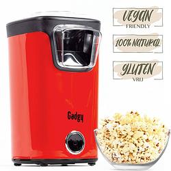 Foto van Gadgy popcorn machine - hetelucht popcornmaker - 1100 watt - met maatschep - popcornmakers kinderfeestje