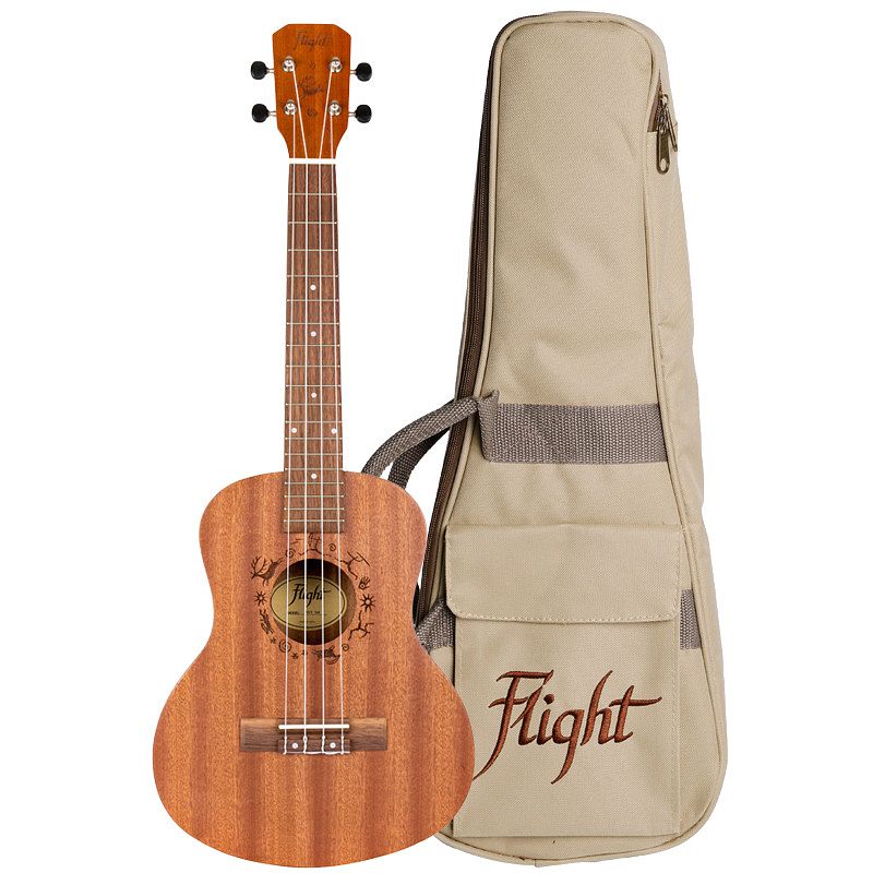 Foto van Flight natural series nut310 tenor ukelele met gigbag