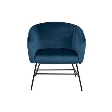 Foto van Fauteuil belfast - fluweel - navy blauw - leen bakker