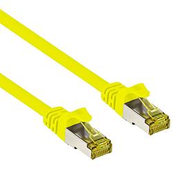 Foto van Cat 7 - s/ftp - netwerkkabel - patchkabel - afgeschermd - 10 gbps - 5 meter - geel - allteq