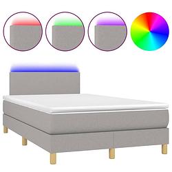 Foto van The living store bed - led verlichting - pocketvering matras - huidvriendelijk topmatras