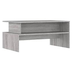 Foto van The living store salontafel - grijs sonoma eiken - 90 x 55 x 42.5 cm - duurzaam materiaal