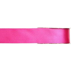 Foto van 1x hobby/decoratie fuchsia roze satijnen sierlinten 1,5 cm/15 mm x 25 meter - cadeaulinten