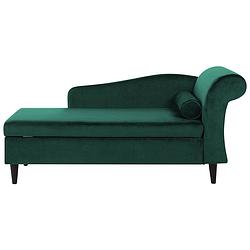 Foto van Beliani luiro - chaise longue-groen-fluweel