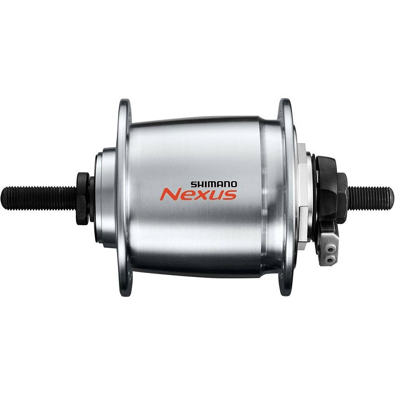 Foto van Shimano dynamo naaf shimano dh-c6000-1r 36 gaats 6v/1,5 watt voor rollerbrake zilver