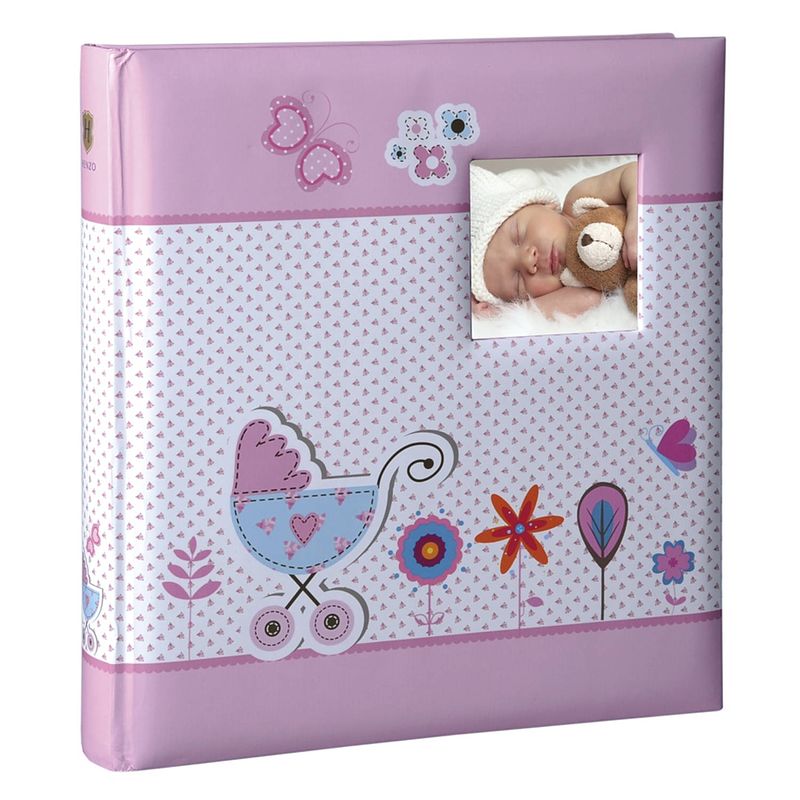 Foto van Henzo baby moments fotoalbum - babyalbum - 28 x 30,5 cm - roze - 60 pagina's