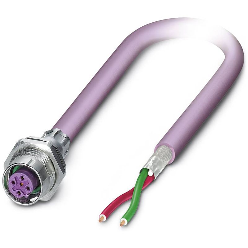 Foto van Phoenix contact 1534410 sensor/actuator steekconnector m12 aantal polen: 2 bus, inbouw 5.00 m 1 stuk(s)