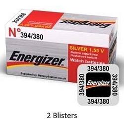 Foto van 2 stuks (2 blisters a 1 stuk) energizer 380/394 knoopcel zilver-oxide batterij (s) 1,55 v
