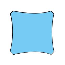 Foto van Schaduwdoek vierkant 3,6x3,6 hemelsblauw