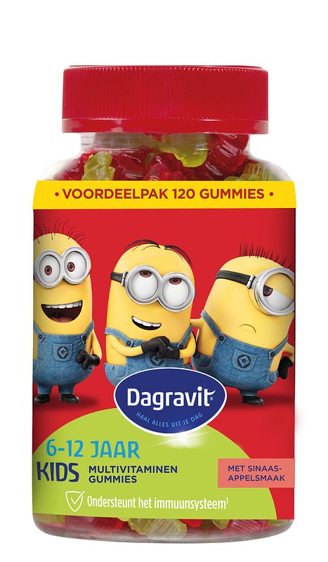 Foto van Dagravit kids-xtra vitaminions multivitaminen 6-12 jaar voordeelverpakking