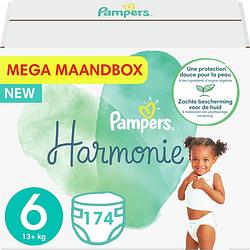 Foto van Pampers - harmonie pure - maat 6 - mega maandbox - 174 luiers