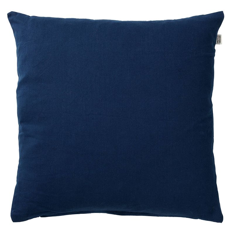 Foto van Dutch decor james - sierkussen van katoen insignia blue 45x45 cm - blauw - blauw