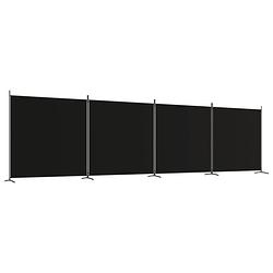 Foto van Vidaxl kamerscherm met 4 panelen 698x180 cm stof zwart