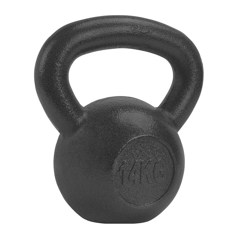 Foto van Ryzor kettlebell - 14 kg - gietijzer - grijs