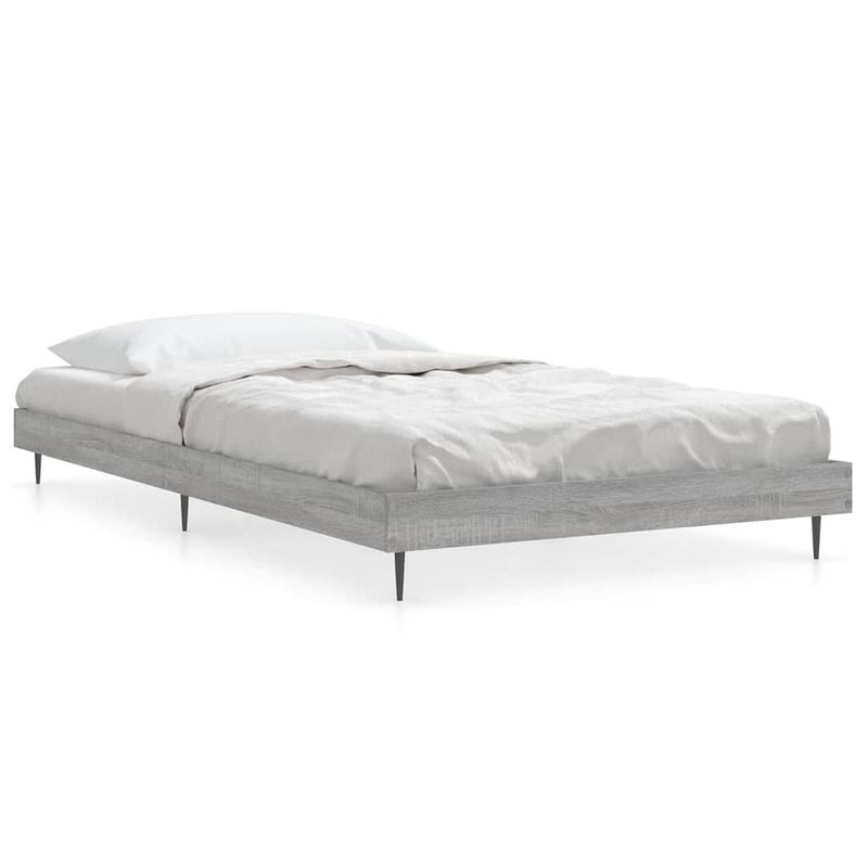 Foto van Vidaxl bedframe bewerkt hout grijs sonoma eikenkleurig 90x190 cm