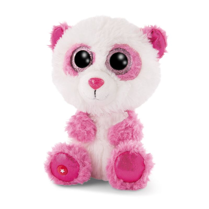 Foto van Nici knuffel glubschis panda junior 15 cm pluche wit/roze