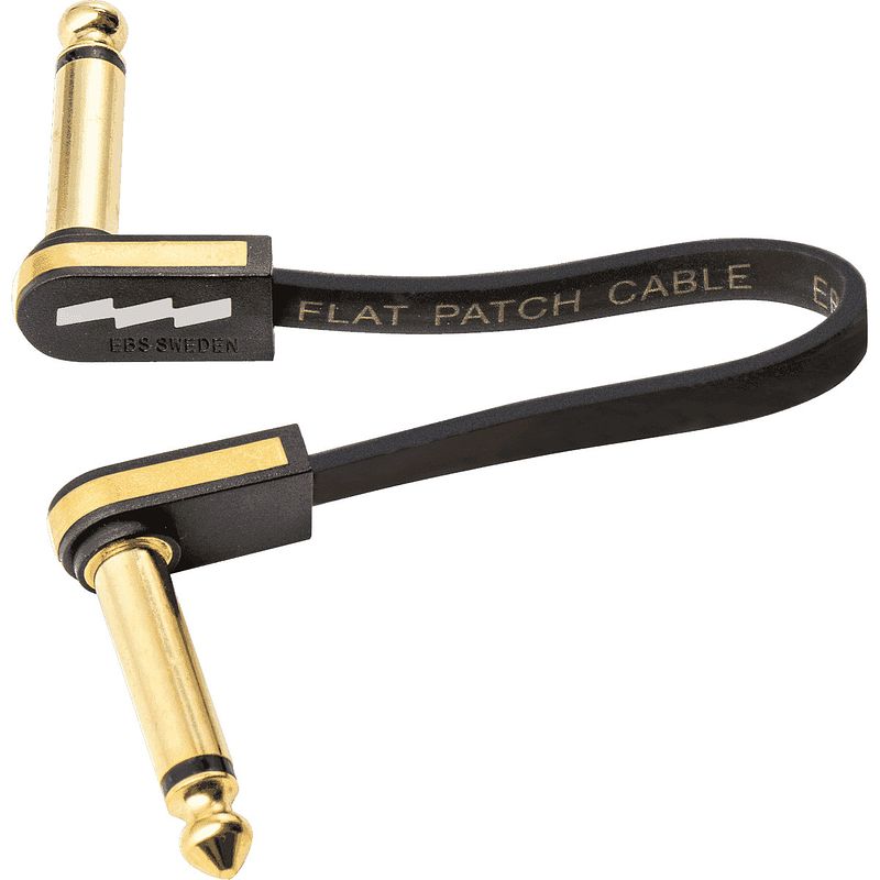 Foto van Ebs pcf-pg10 premium gold flat patchkabel mono haaks 10 cm