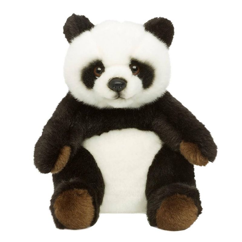 Foto van Wwf pluchen knuffelpanda 15 cm wit/bruin