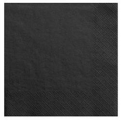 Foto van 40x papieren tafel servetten zwart 33 x 33 cm - feestservetten