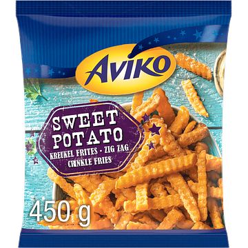 Foto van Aviko zoete aardappel kreukel frites 450g bij jumbo