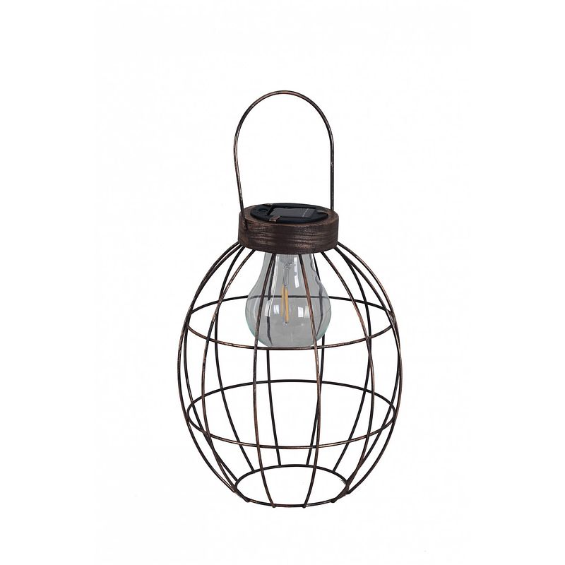 Foto van Luxform hanglamp sheffield solar 20,7 x 26 cm staal koper