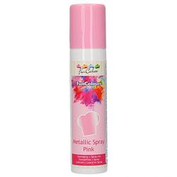 Foto van Funcakes funcolours metallic spray pink 100 ml