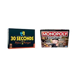 Foto van Spellenbundel - bordspellen - 2 stuks - 30 seconds & monopoly valsspelerseditie