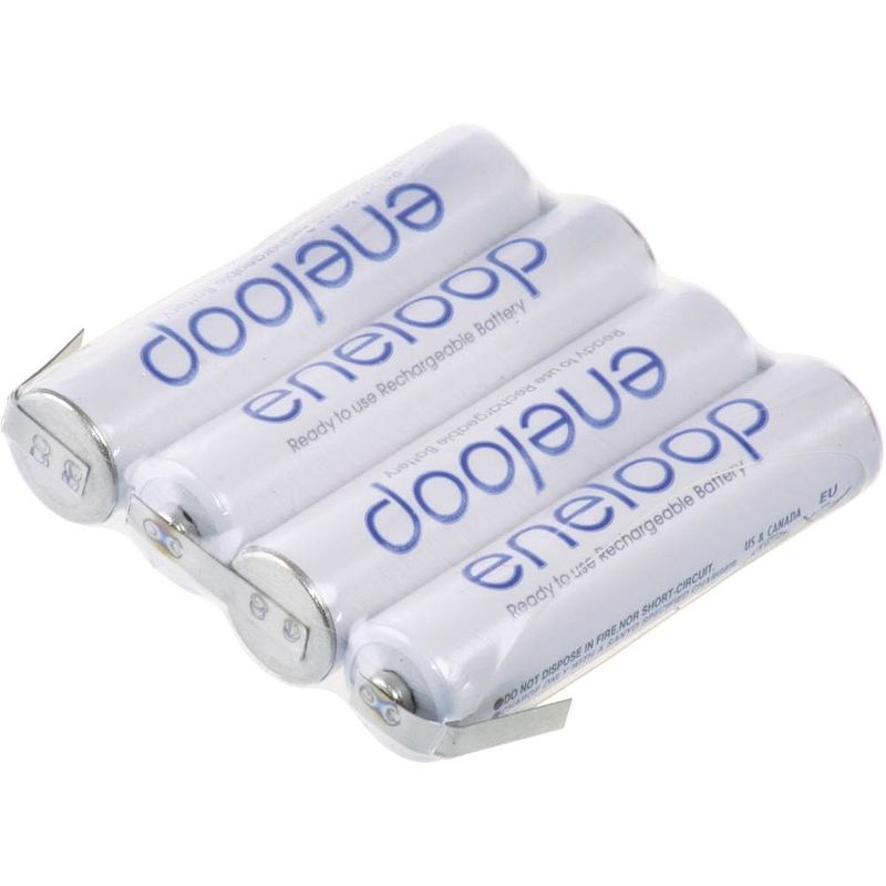 Foto van Panasonic eneloop reihe f1x4 accupack aantal cellen: 4 batterijgrootte: aaa (potlood) z-soldeerlip nimh 4.8 v 750 mah