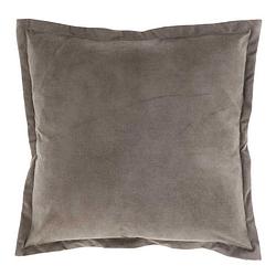 Foto van Unique living - kussen basics 45x45cm taupe