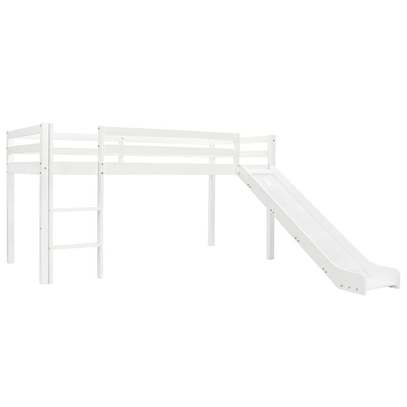 Foto van Vidaxl kinderhoogslaper met glijbaan en ladder 97x208 cm grenenhout