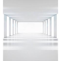 Foto van Dimex white corridor vlies fotobehang 225x250cm 3-banen