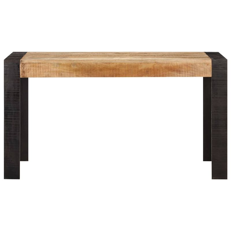 Foto van The living store eettafel industriële stijl - hout - 140x70x76 cm - massief ruw mangohout